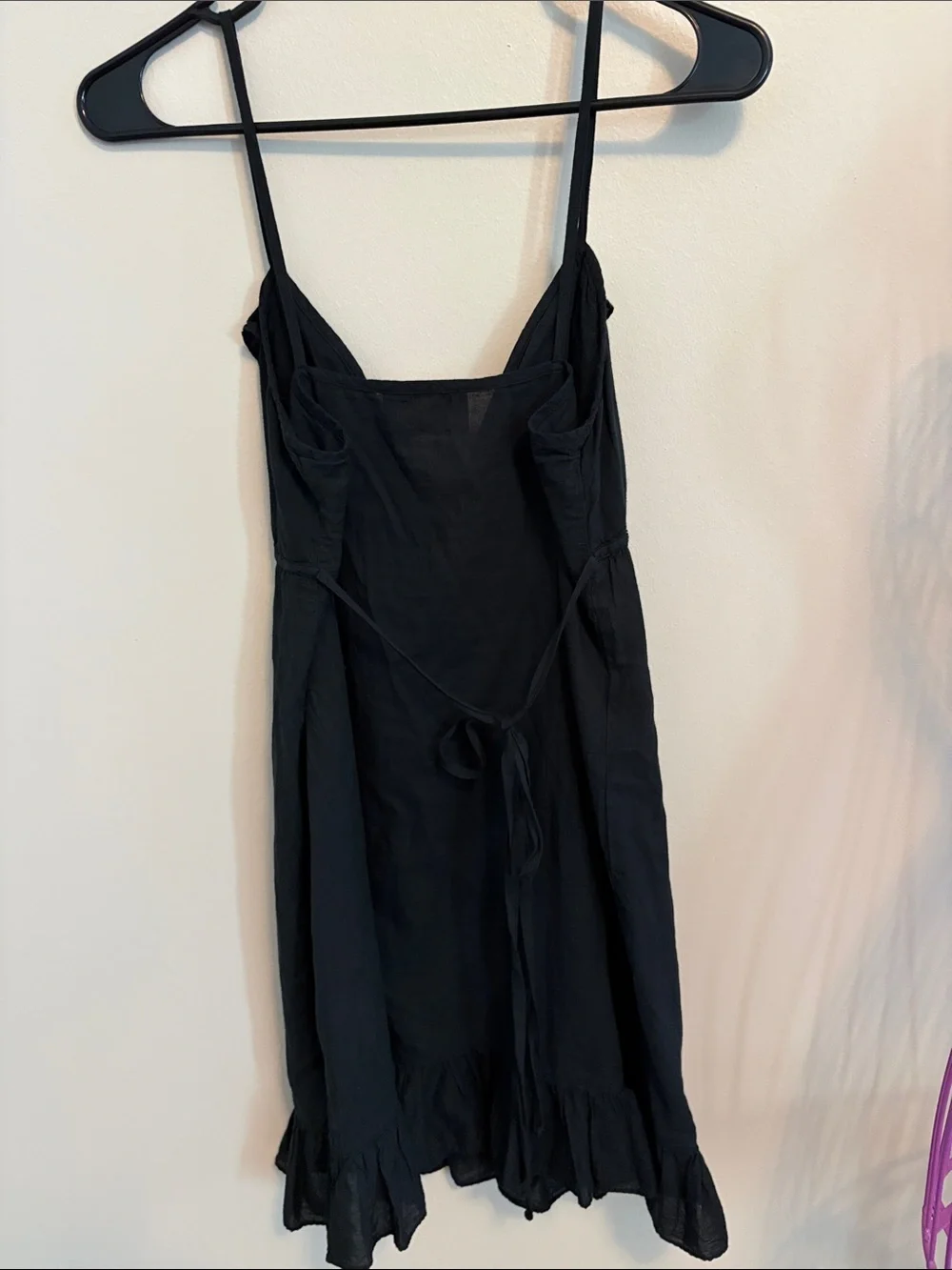 Juicy Couture Black V-Neck Slip Dress/coverup with Pink Logo Tag